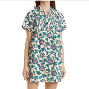 Diane Von Furstenberg Floral Dress with Pink and Teal XXS